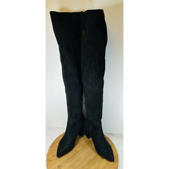 Steve Madden Nifty Pointed Toe Over The Knee Boots Black Women's Size 6M - Picture 3 of 5